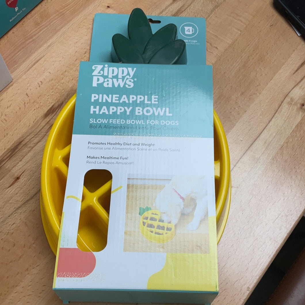 Zippy Paws Happy Bowl Pineapple