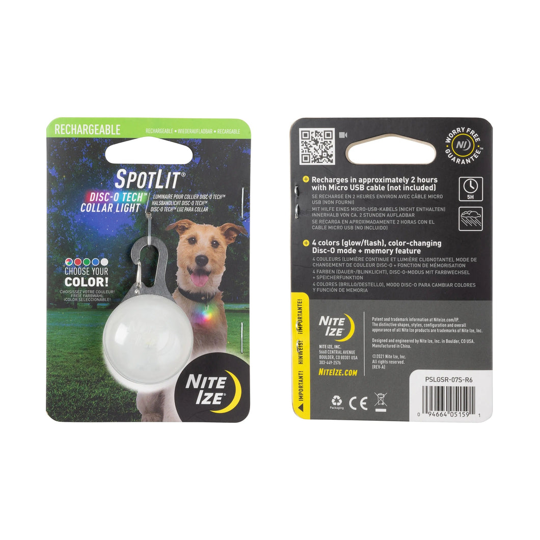 SpotLit Rechargeable Disco-O Tech Collar Light Small
